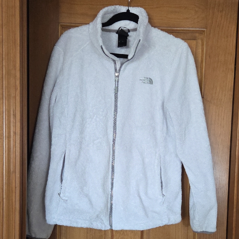 The North Face Osito Soft White Fleece Jacket Size L